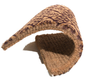 Homeroots 18" X 30" Brown Coir Floral Outdoor Door Mat   573928