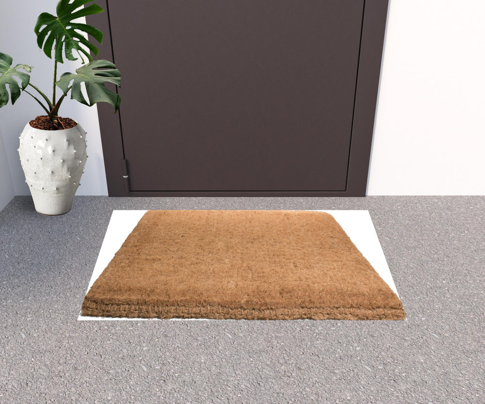 Homeroots 24" X 36" Brown Coir Outdoor Door Mat   573929