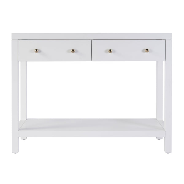 Butler Specialty Nora Rectangular Wood Console Table With 2 Storage Drawers And Open Shelf For Stylish Living Spaces White Acacia Wood,Acacia Veneer,Mdf,Pine Wood 5739304-butler