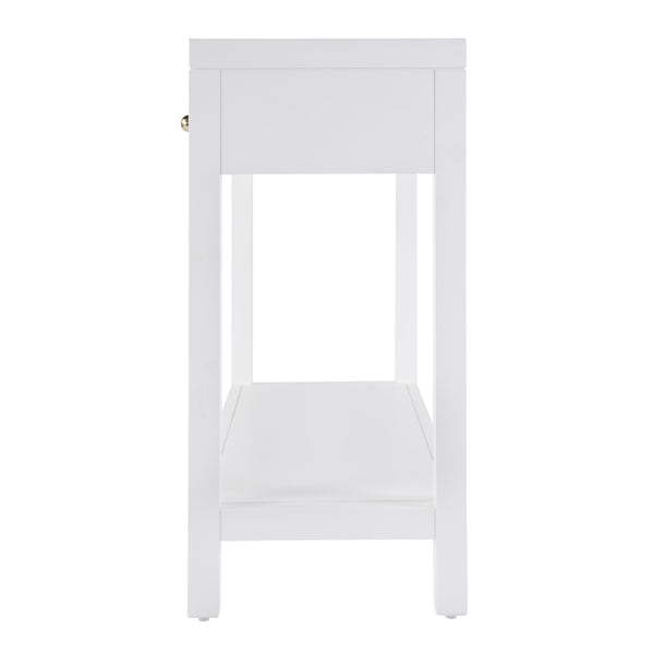 Butler Specialty Nora Rectangular Wood Console Table With 2 Storage Drawers And Open Shelf For Stylish Living Spaces White Acacia Wood,Acacia Veneer,Mdf,Pine Wood 5739304-butler