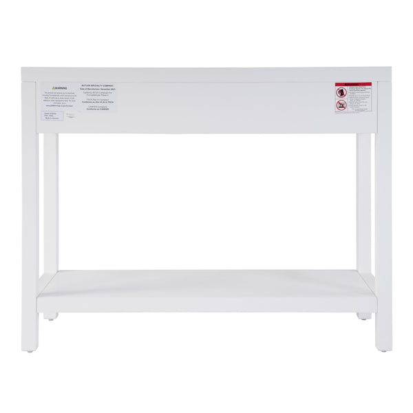 Butler Specialty Nora Rectangular Wood Console Table With 2 Storage Drawers And Open Shelf For Stylish Living Spaces White Acacia Wood,Acacia Veneer,Mdf,Pine Wood 5739304-butler