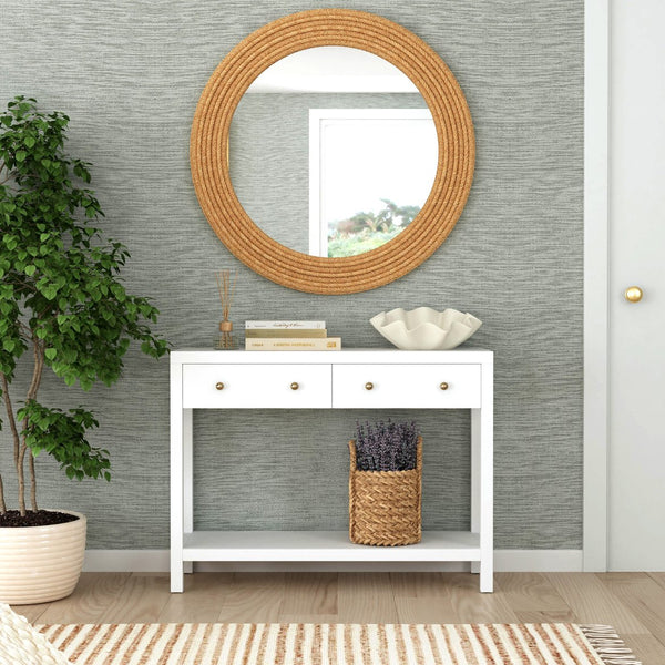 Butler Specialty Nora Rectangular Wood Console Table With 2 Storage Drawers And Open Shelf For Stylish Living Spaces White Acacia Wood,Acacia Veneer,Mdf,Pine Wood 5739304-butler