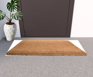 Homeroots 18" X 47" Brown Coir Outdoor Door Mat   573930