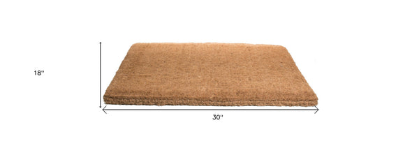 Homeroots 18" X 30" Brown Coir Outdoor Door Mat   573931