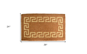 Homeroots 24" X 39" Brown Coir Outdoor Door Mat   573933