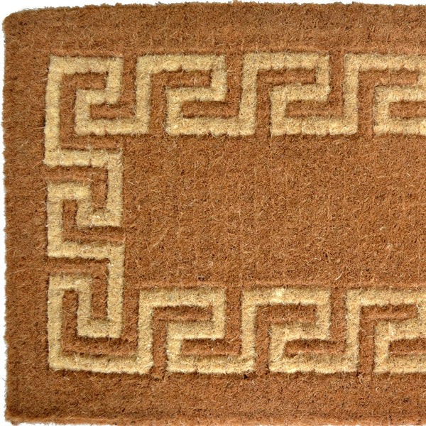 Homeroots 24" X 39" Brown Coir Outdoor Door Mat   573933