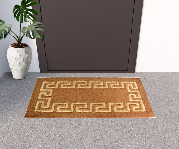 Homeroots 24" X 39" Brown Coir Outdoor Door Mat   573933