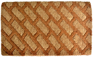 Homeroots 18" X 30" Brown Coir Outdoor Door Mat   573935