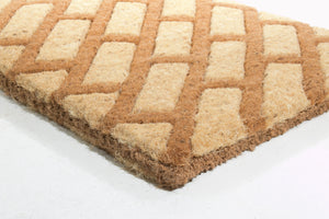 Homeroots 18" X 30" Brown Coir Outdoor Door Mat   573935