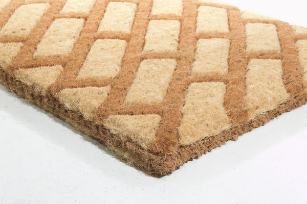 Homeroots 18" X 30" Brown Coir Outdoor Door Mat   573935