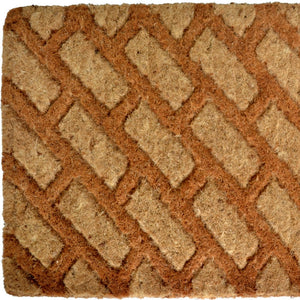 Homeroots 18" X 30" Brown Coir Outdoor Door Mat   573935