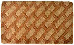 Homeroots 18" X 30" Brown Coir Outdoor Door Mat   573935