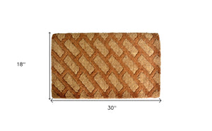 Homeroots 18" X 30" Brown Coir Outdoor Door Mat   573935