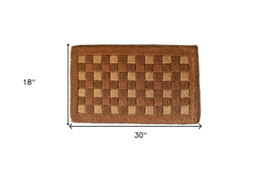 Homeroots 18" X 30" Brown Coir Outdoor Door Mat   573936
