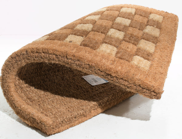 Homeroots 18" X 30" Brown Coir Outdoor Door Mat   573936