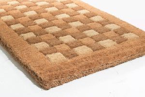 Homeroots 18" X 30" Brown Coir Outdoor Door Mat   573936