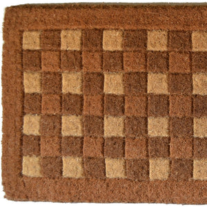 Homeroots 18" X 30" Brown Coir Outdoor Door Mat   573936