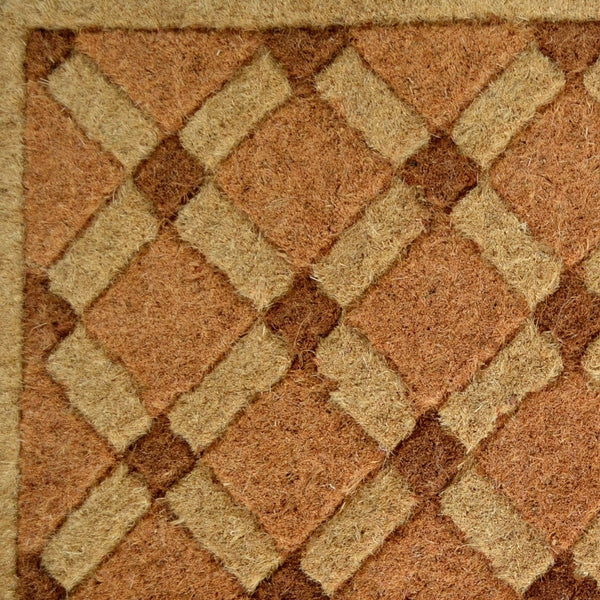 Homeroots 18" X 30" Brown Coir Outdoor Door Mat   573937