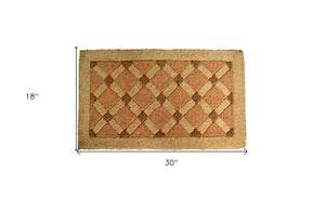 Homeroots 18" X 30" Brown Coir Outdoor Door Mat   573937