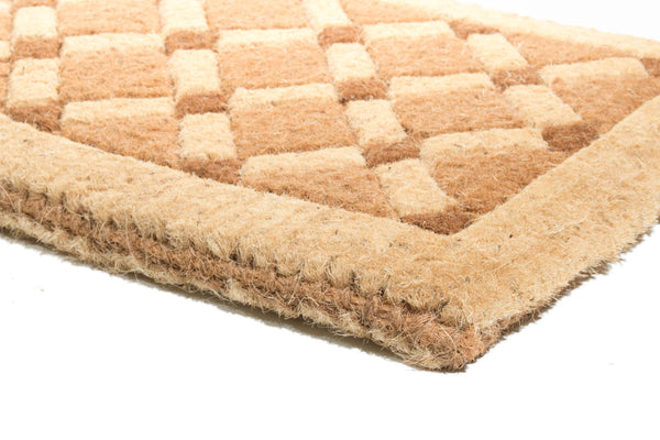 Homeroots 18" X 47" Brown Coir Outdoor Door Mat   573938