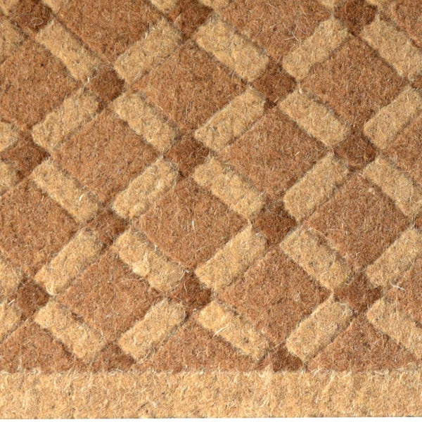 Homeroots 24" X 48" Brown Coir Outdoor Door Mat   573939