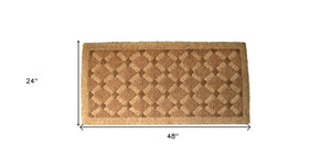 Homeroots 24" X 48" Brown Coir Outdoor Door Mat   573939