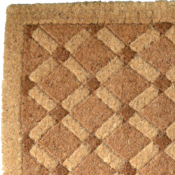 Homeroots 24" X 48" Brown Coir Outdoor Door Mat   573939