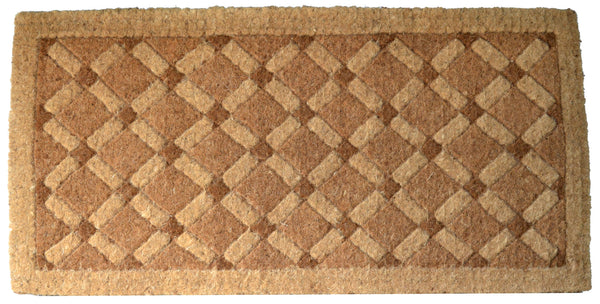 Homeroots 24" X 48" Brown Coir Outdoor Door Mat   573939