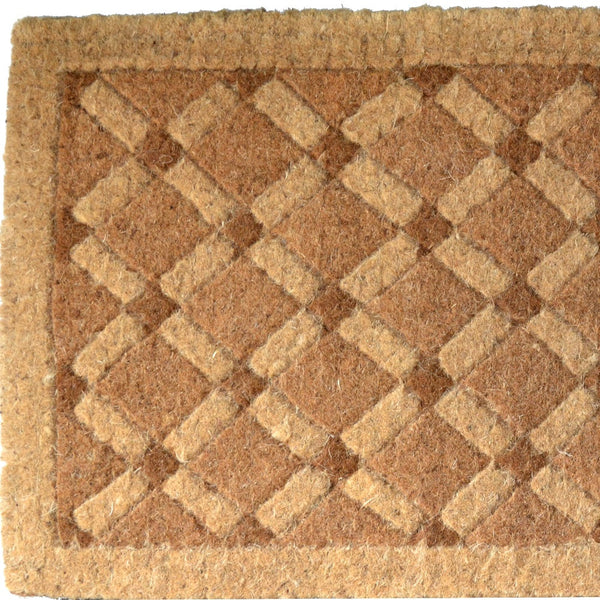 Homeroots 24" X 48" Brown Coir Outdoor Door Mat   573939