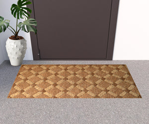Homeroots 24" X 48" Brown Coir Outdoor Door Mat   573939