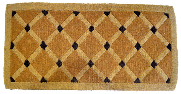 Homeroots 18" X 30" Brown Coir Outdoor Door Mat   573940