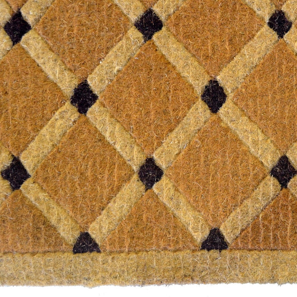 Homeroots 18" X 30" Brown Coir Outdoor Door Mat   573940