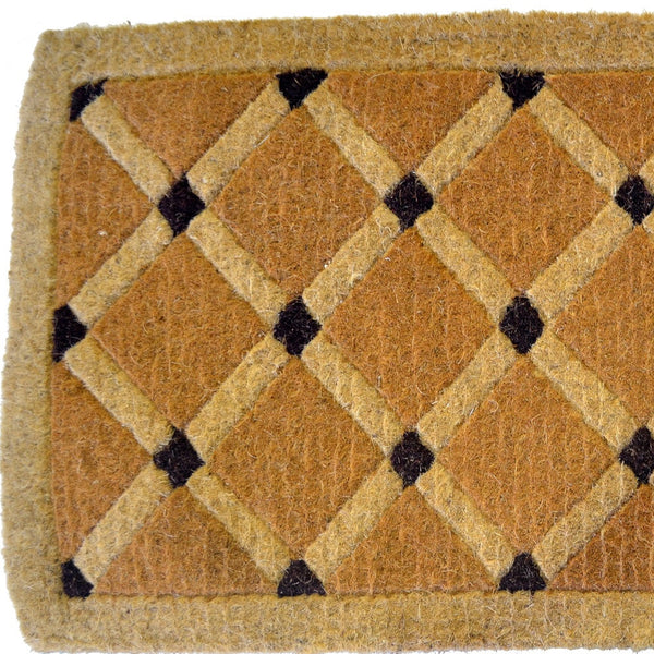 Homeroots 24" X 48" Brown Coir Outdoor Door Mat   573941