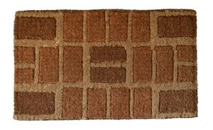 Homeroots 18" X 30" Brown Coir Outdoor Door Mat   573942