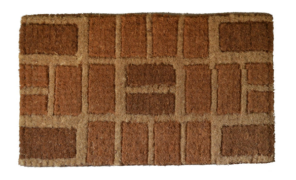 Homeroots 18" X 30" Brown Coir Outdoor Door Mat   573942
