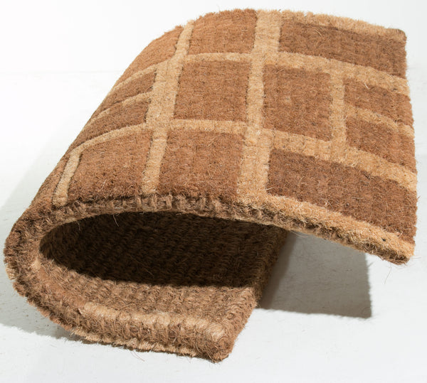 Homeroots 18" X 30" Brown Coir Outdoor Door Mat   573942