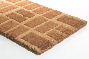 Homeroots 18" X 30" Brown Coir Outdoor Door Mat   573942