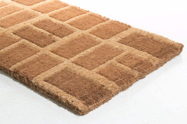 Homeroots 18" X 30" Brown Coir Outdoor Door Mat   573942