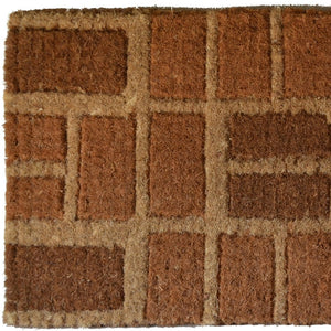 Homeroots 18" X 30" Brown Coir Outdoor Door Mat   573942