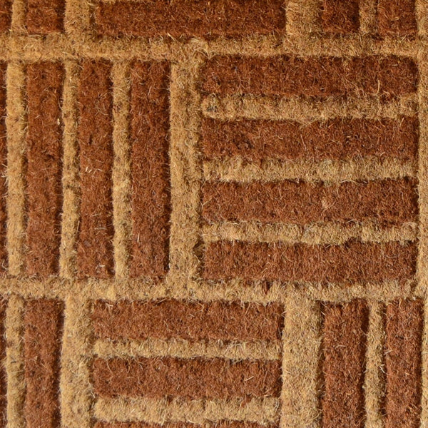 Homeroots 18" X 30" Brown Coir Outdoor Door Mat   573944