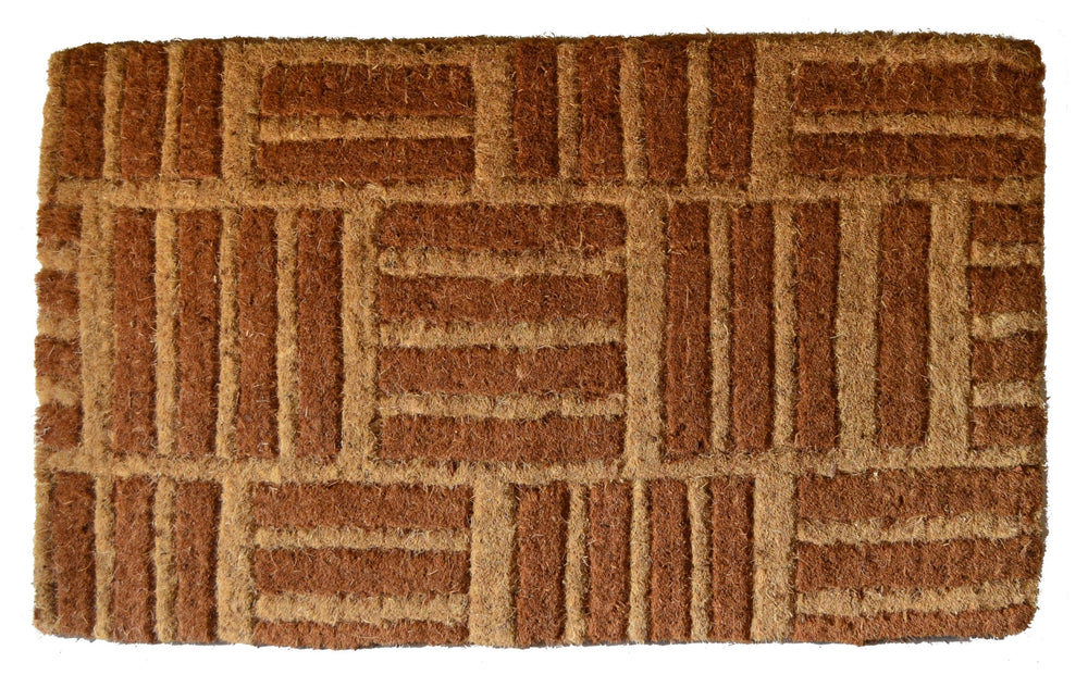 Homeroots 18" X 30" Brown Coir Outdoor Door Mat   573944