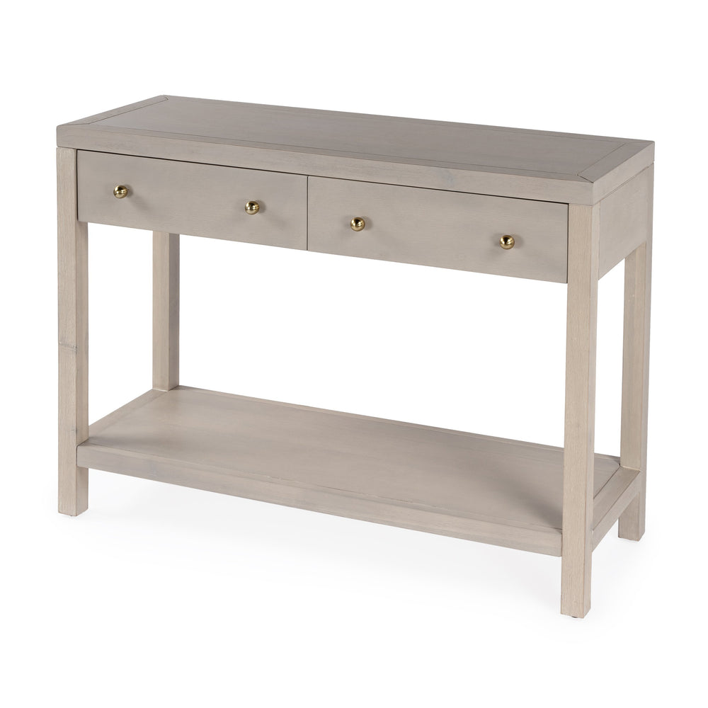 Butler Specialty Nora Rectangular Wood Console Table With 2 Storage Drawers And Open Shelf For Stylish Living Spaces Taupe Acacia Wood,Acacia Veneer,Mdf,Pine Wood 5739450-butler