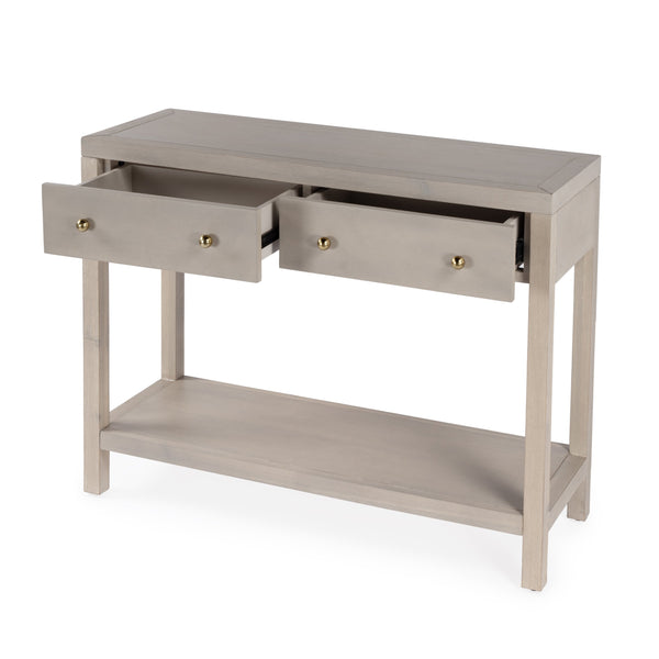 Butler Specialty Nora Rectangular Wood Console Table With 2 Storage Drawers And Open Shelf For Stylish Living Spaces Taupe Acacia Wood,Acacia Veneer,Mdf,Pine Wood 5739450-butler