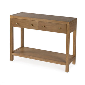 Butler Specialty Nora Rectangular Wood Console Table With 2 Storage Drawers And Open Shelf For Stylish Living Spaces Brown Rubberwood,Oak Veneers,Mdf,Oak Wood,Pine Wood 5739452-butler