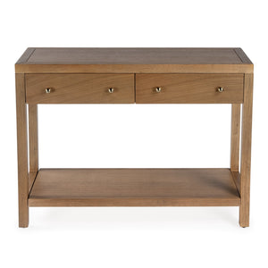 Butler Specialty Nora Rectangular Wood Console Table With 2 Storage Drawers And Open Shelf For Stylish Living Spaces Brown Rubberwood,Oak Veneers,Mdf,Oak Wood,Pine Wood 5739452-butler