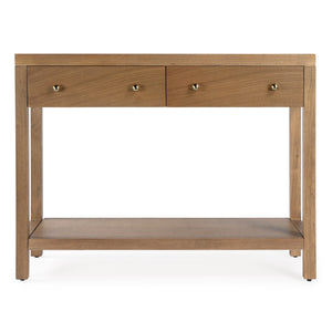 Butler Specialty Nora Rectangular Wood Console Table With 2 Storage Drawers And Open Shelf For Stylish Living Spaces Brown Rubberwood,Oak Veneers,Mdf,Oak Wood,Pine Wood 5739452-butler