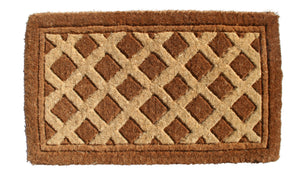 Homeroots 18" X 30" Brown Coir Outdoor Door Mat   573945