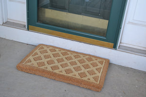 Homeroots 18" X 30" Brown Coir Outdoor Door Mat   573945