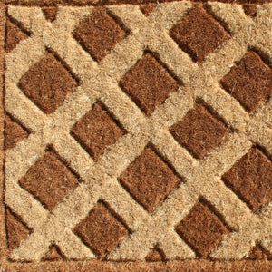 Homeroots 18" X 30" Brown Coir Outdoor Door Mat   573945