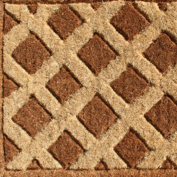 Homeroots 18" X 30" Brown Coir Outdoor Door Mat   573945